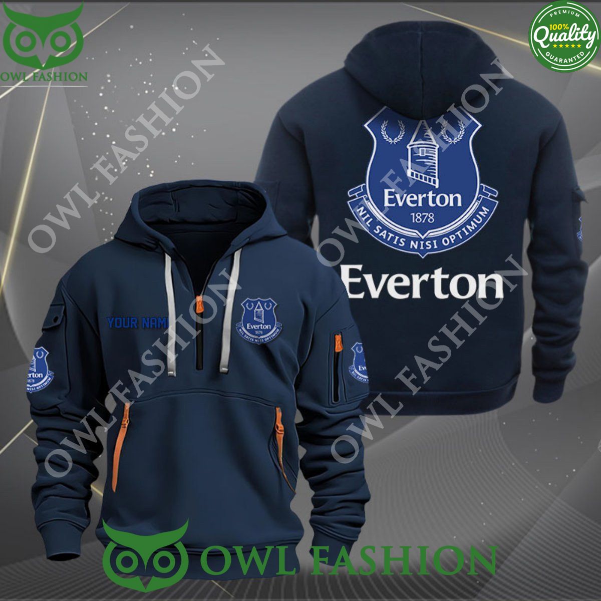 Everton Premier League Personalized Limited Zip Hoodie