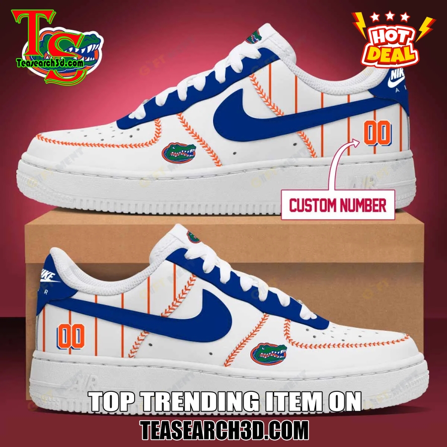 Amazing NCAA Air Force Sneakers Shoes 8 Florida Gators Baseball Custom Air Force Sneakers