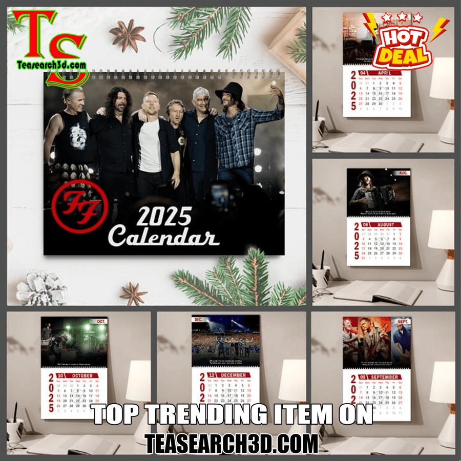 Hot Calendar Quick and Easy Buy Online 12 Foo Fighters 2025 Wall Hanging Calendar