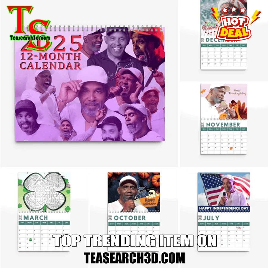 Music Wall Hanging Calendar 2025 11 Frankie Beverly 2025 12-Month Wall Calendar