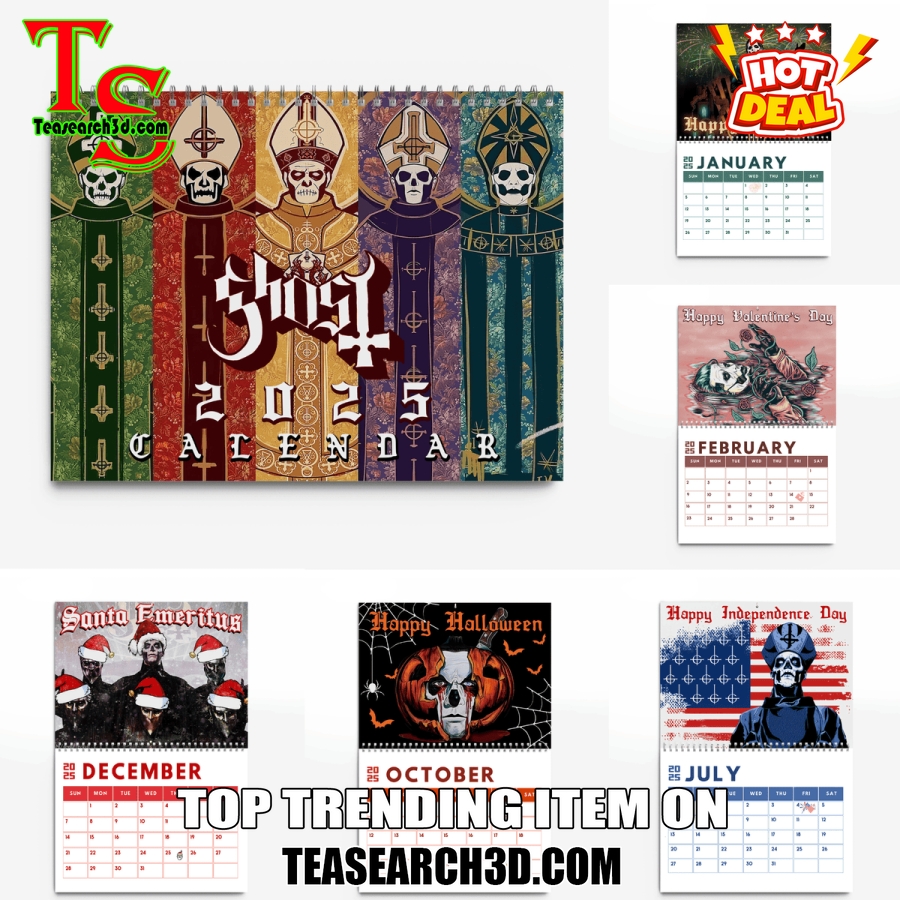 Hot Calendar Quick and Easy Buy Online 13 Ghost Band 2025 Wall Hanging Calendar