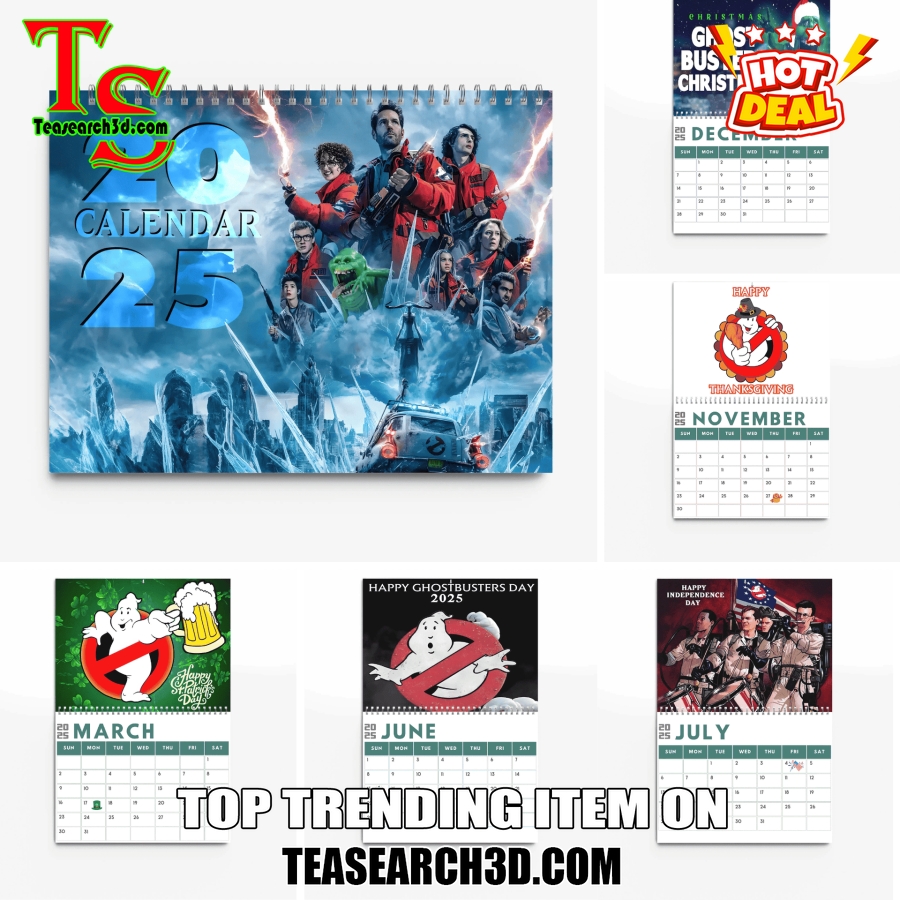 Hot Calendar Quick and Easy Buy Online 14 Ghostbusters 2025 Wall Hanging Calendar
