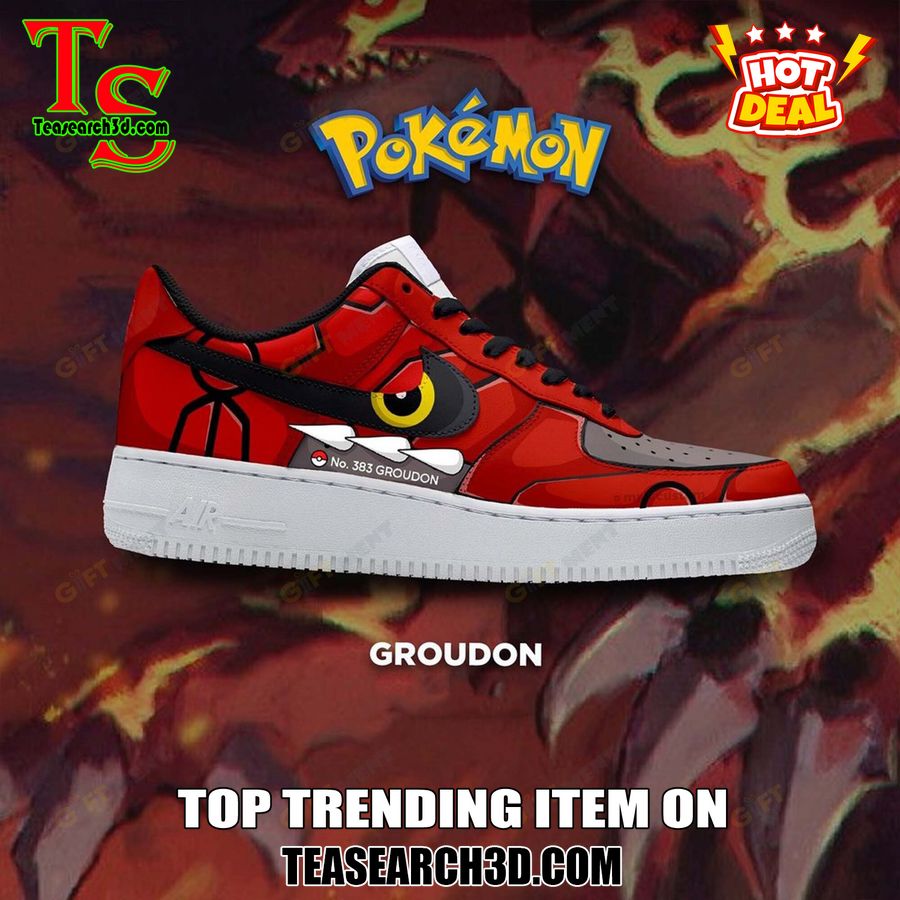 New Trending Custom Air Force 1 Shoes For Pokemon Fans 4 Groudon Pokemon Custom Air Force 1 Sneaker
