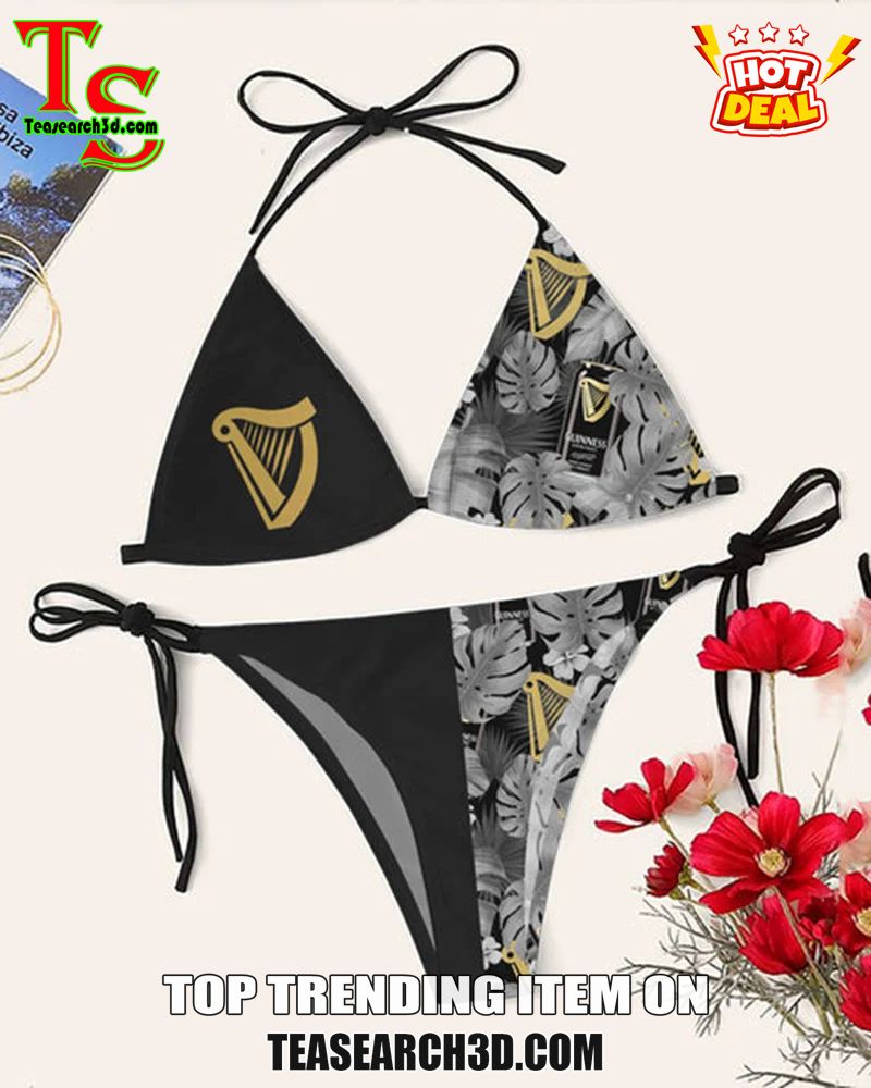 Drink Bikini Women Summer Sale 2024 16 Guinness Beer Tropical Triangle Bikini Set