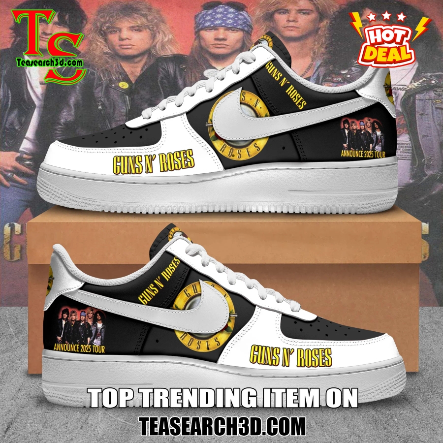 Limited Edition Air Force 1 Sneakers Style 6 Guns N' Roses Announce 2025 Tour Air Force 1 Sneaker