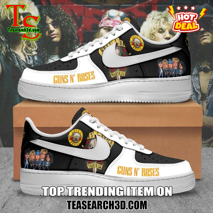 Limited Edition Air Force 1 Sneakers Style 4 Guns N Roses Nightrain Air Force 1 Sneakers