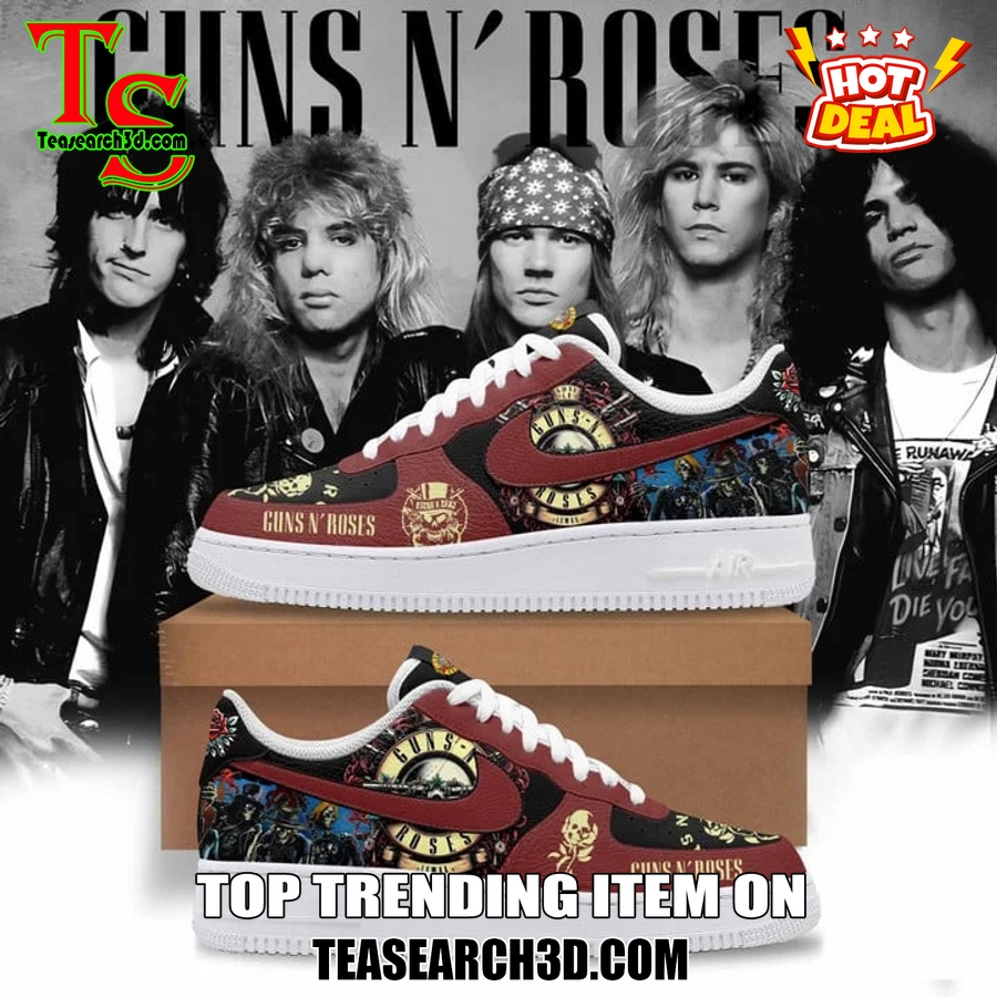 Limited Edition Air Force 1 Sneakers Style 5 Guns N Roses Premium Air Force 1 Sneakers