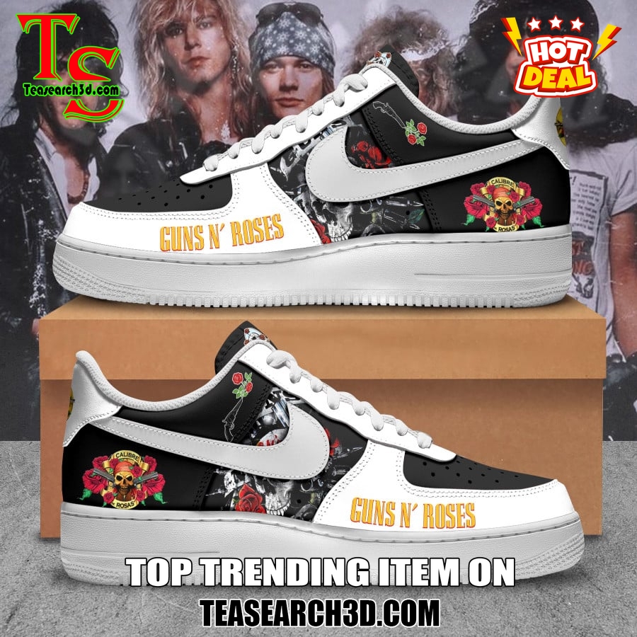 Limited Edition Air Force 1 Sneakers Style 9 Guns N' Roses Premium Nike Air Force 1 Sneakers