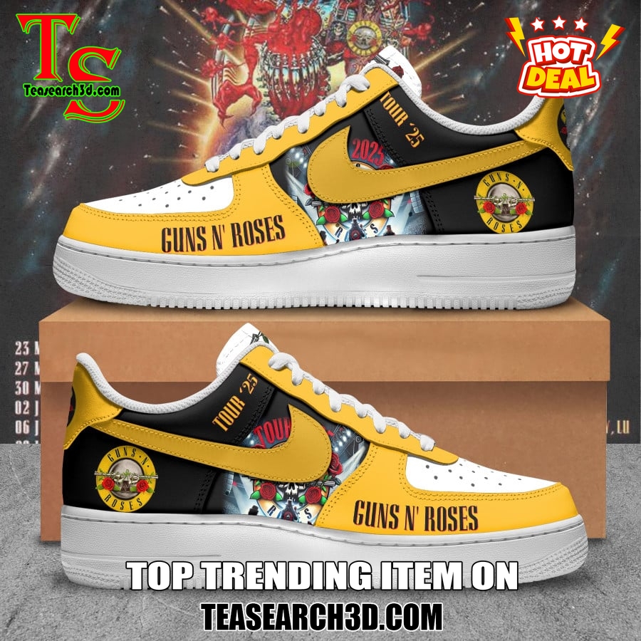 Limited Edition Air Force 1 Sneakers Style 12 Guns N' Roses World Tour 25 Air Force 1 Shoes