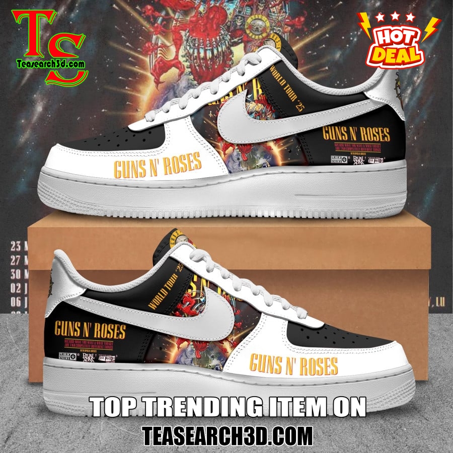 Limited Edition Air Force 1 Sneakers Style 13 Guns N' Roses World Tour 25 Air Force 1 Sneakers