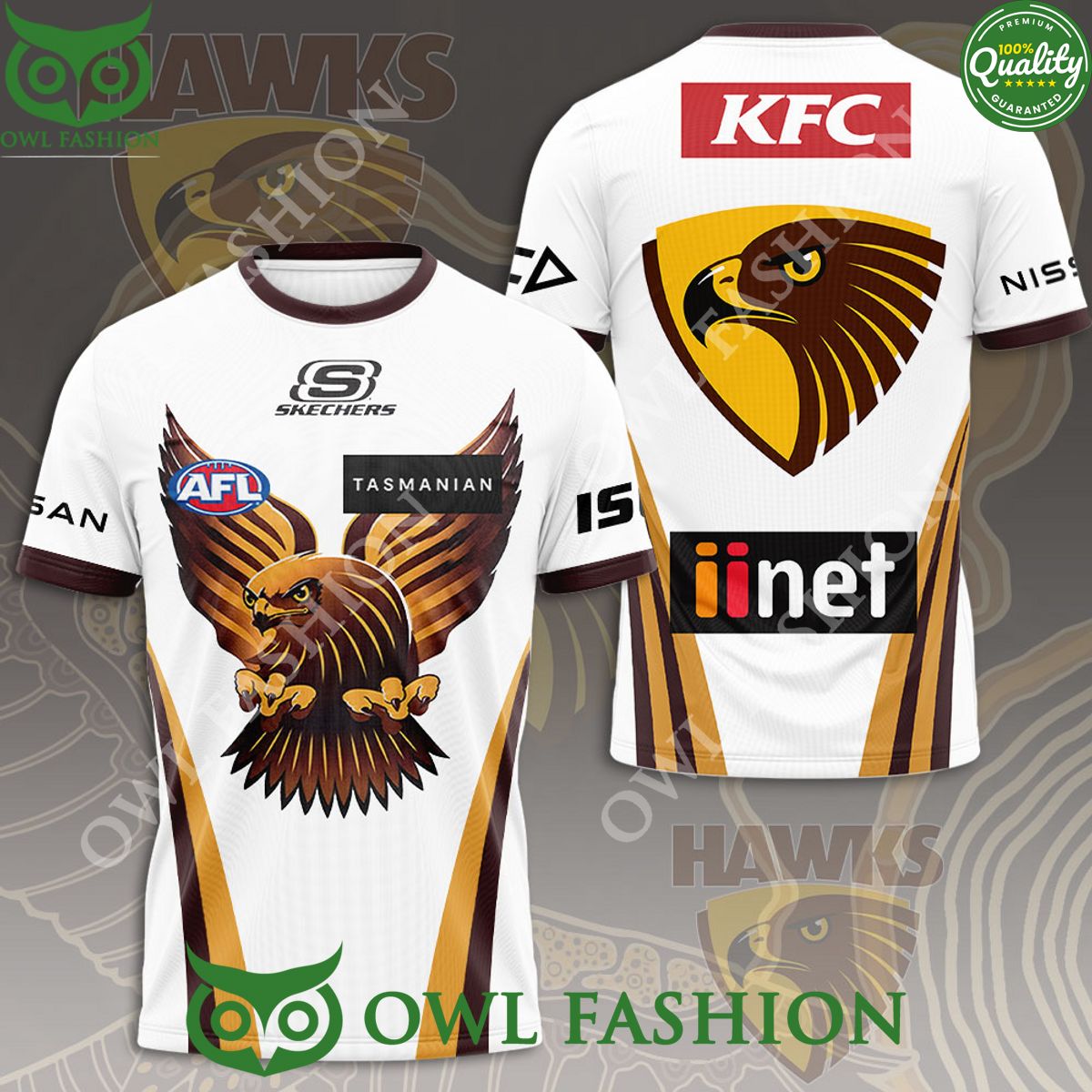 Hawthorn FC Australian Football Team Limited 3D Tshirt Hoodie