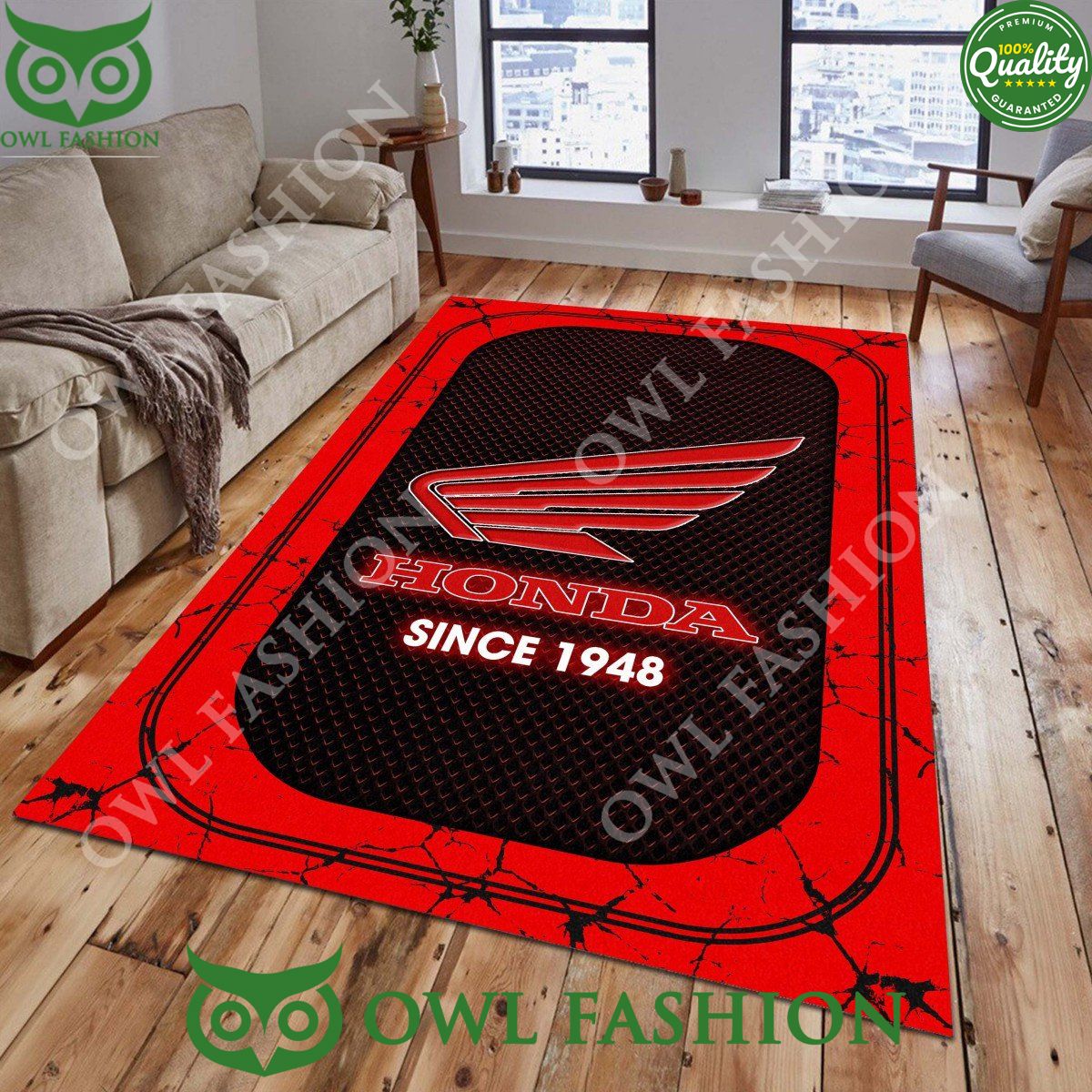 Honda Motorcycle Since 1948 Living Room Marble Carpet