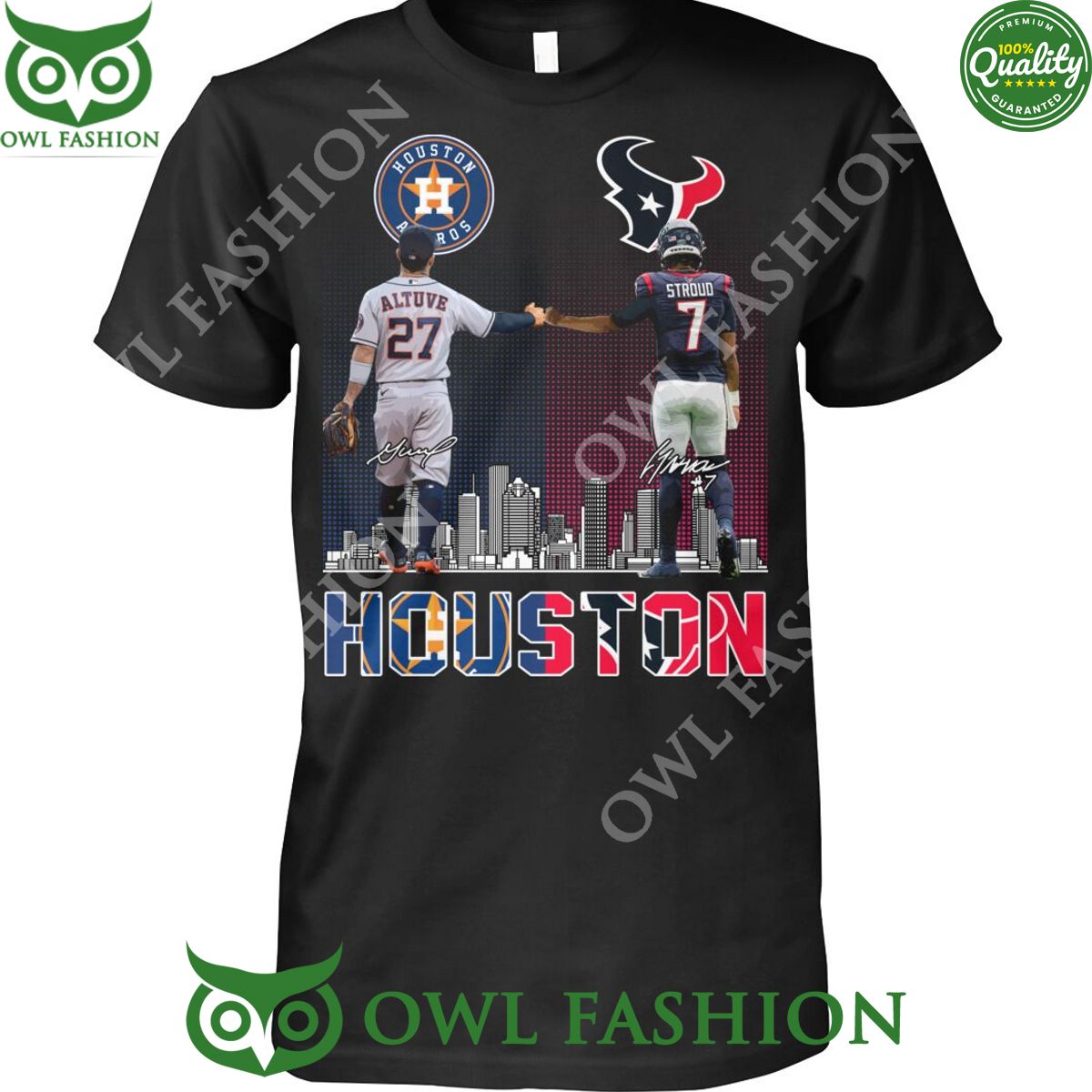 Houston Astros and Texans Battle between Altuve and Stroud t shirt