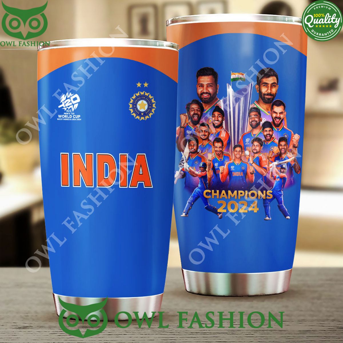 India x ICC mens T20 World Cup 2024 Premium Tumbler Cup