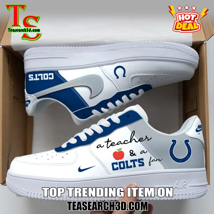 Top Hot Air Force Shoes NFL New Trending 2024 15 Indianapolis Colts Custom Job Nike Air Force Shoes
