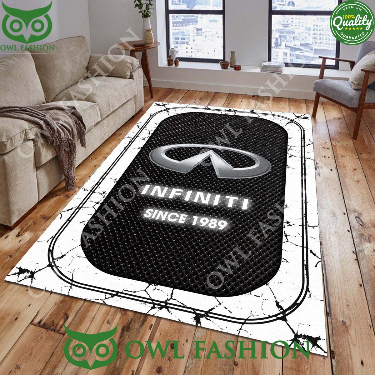 Infiniti Automobile Brand 1989 Lightning Marble rug carpet