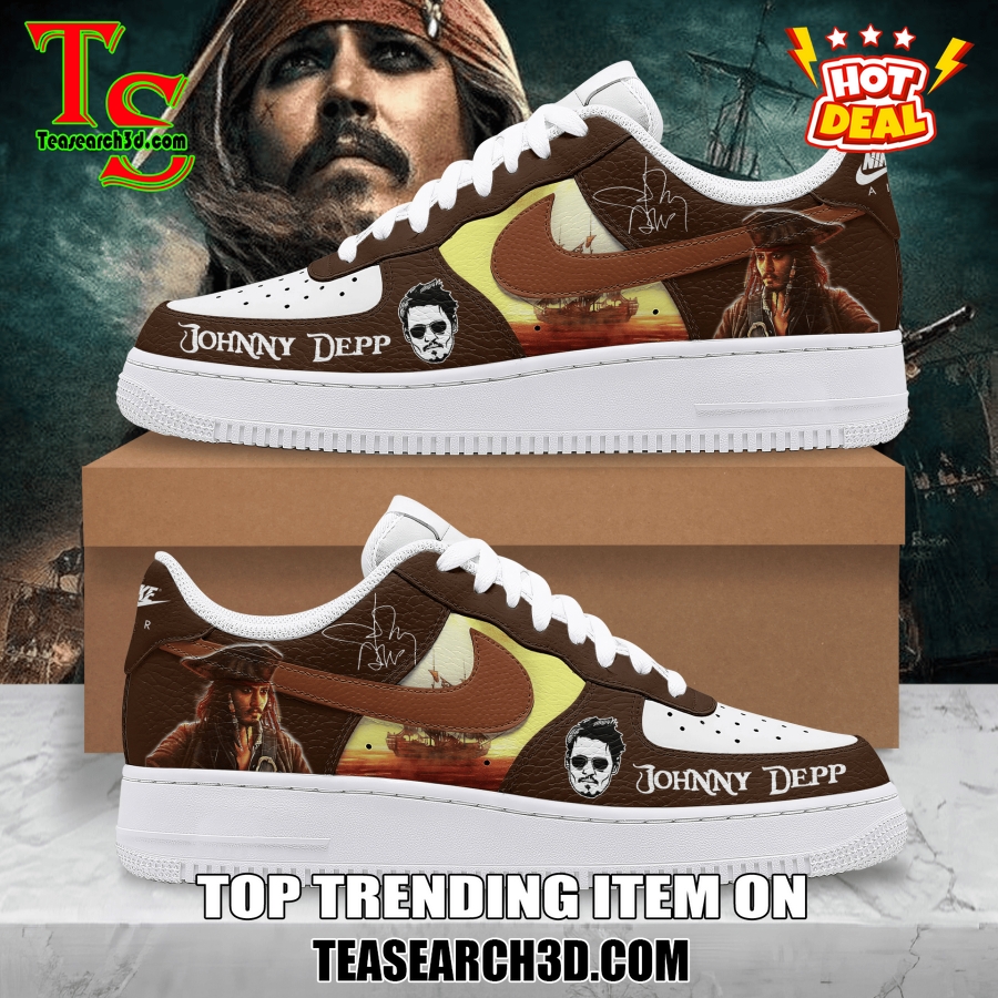 Limited Edition Air Force 1 Sneakers Style 19 Johnny Depp Custom Nike Air Force 1 Sneakers