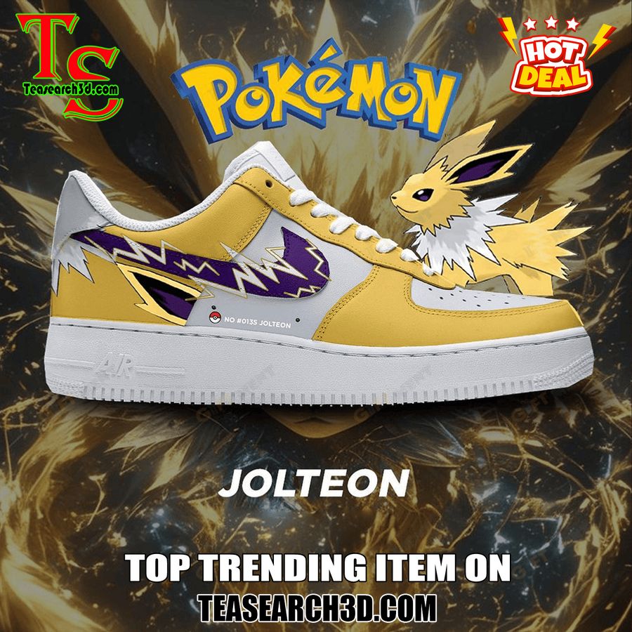 New Trending Custom Air Force 1 Shoes For Pokemon Fans 6 Jolteon Pokemon Premium Air Force 1 Sneaker