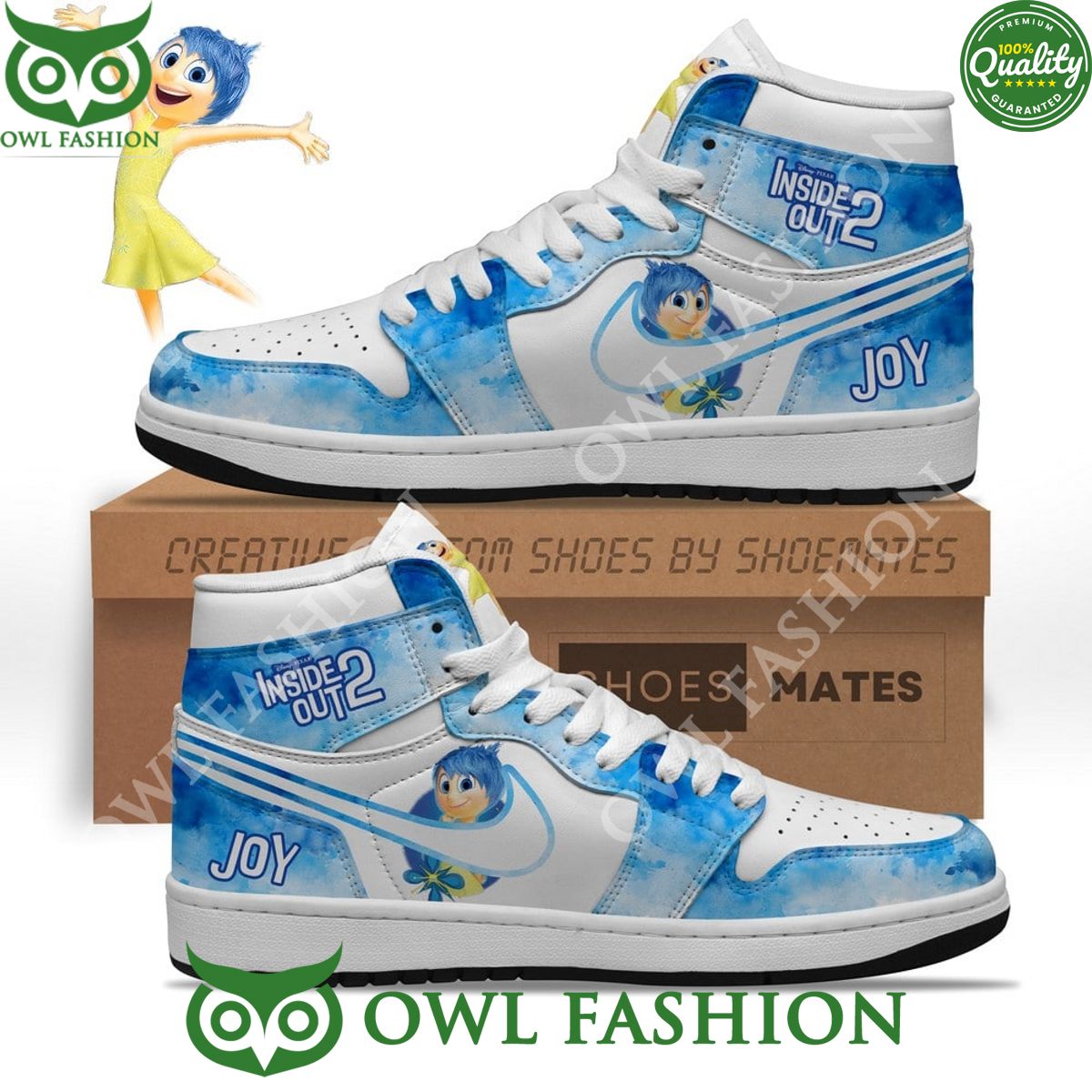 Joy Inside Out 2 Nike Air Jordan High Top Shoes