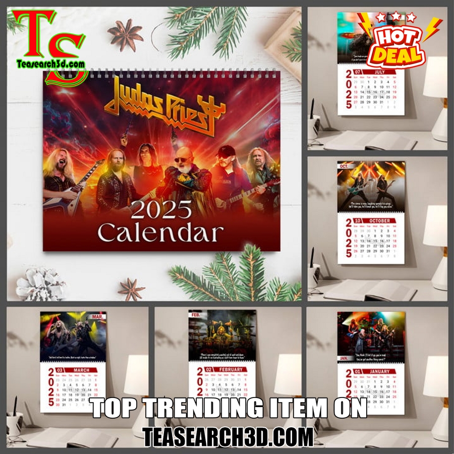 Hot Calendar Quick and Easy Buy Online 18 Judas Priest 2025 Wall Hanging Calendar