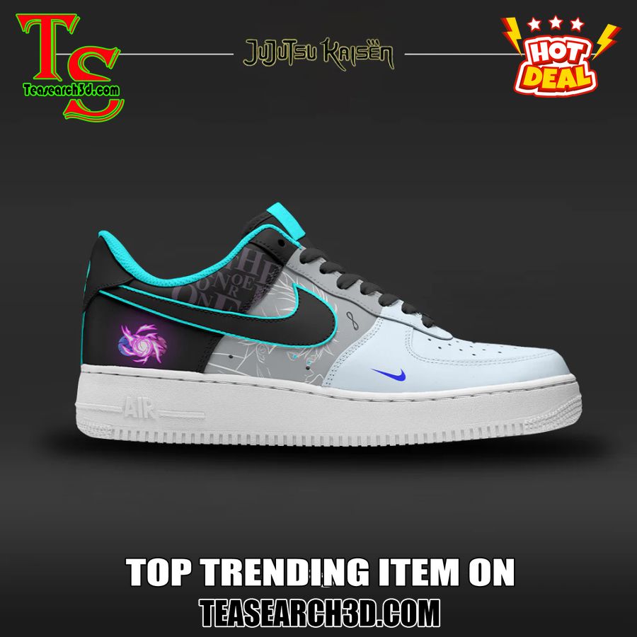 New Trending Custom Nike Logo AF1 Shoes 14 Jujutsu Kaisen Gojo Satoru Custom Nike Logo AF1 Shoes