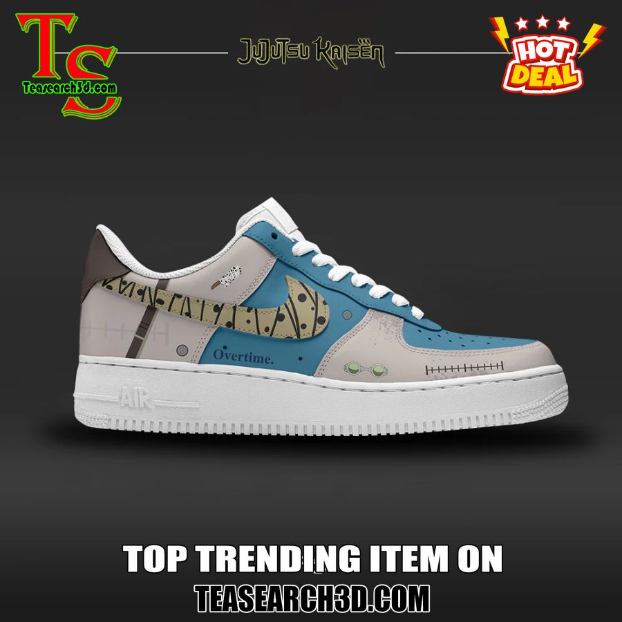 New Trending Custom Nike Logo AF1 Shoes 18 Jujutsu Kaisen Kento Nanami Custom Air Force 1 Sneakers