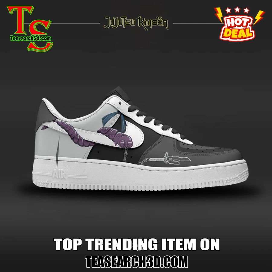 New Trending Custom Nike Logo AF1 Shoes 24 Jujutsu Kaisen Toji Fushiguro Custom Air Force 1 Sneakers