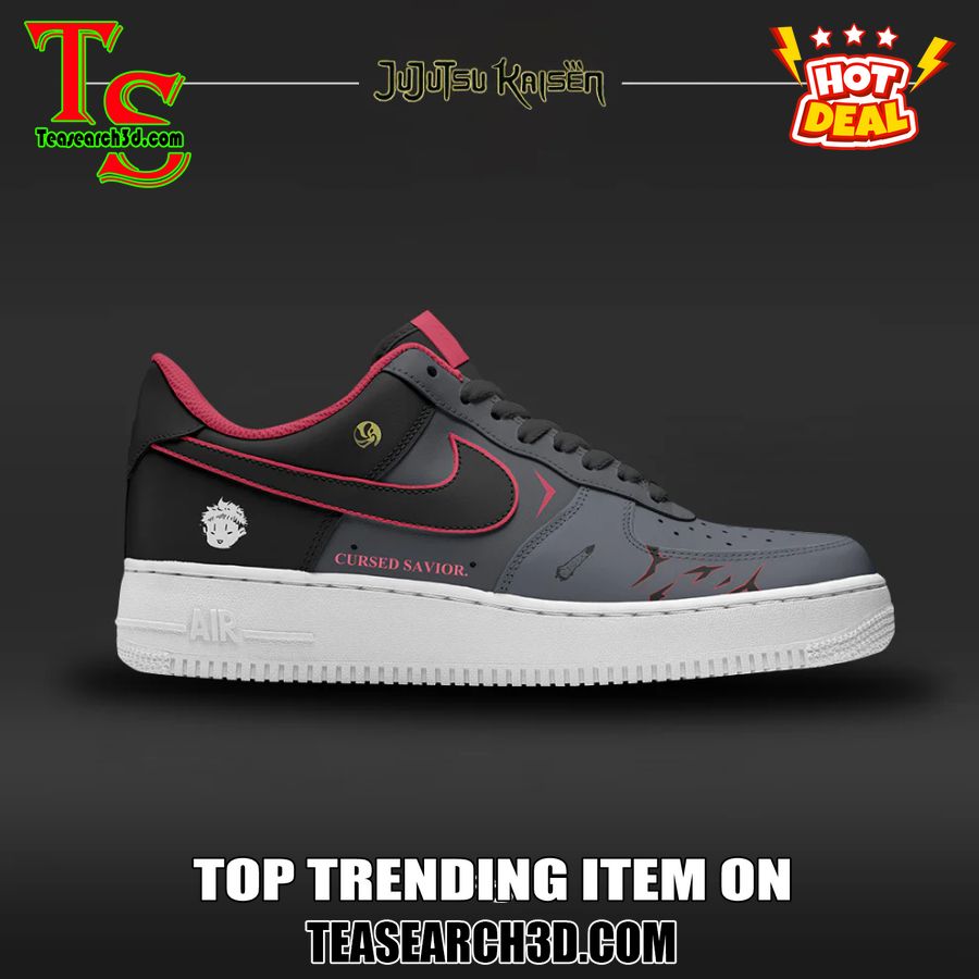 New Trending Custom Nike Logo AF1 Shoes 25 Jujutsu Kaisen Yuji Itadori Air Force 1 Sneakers