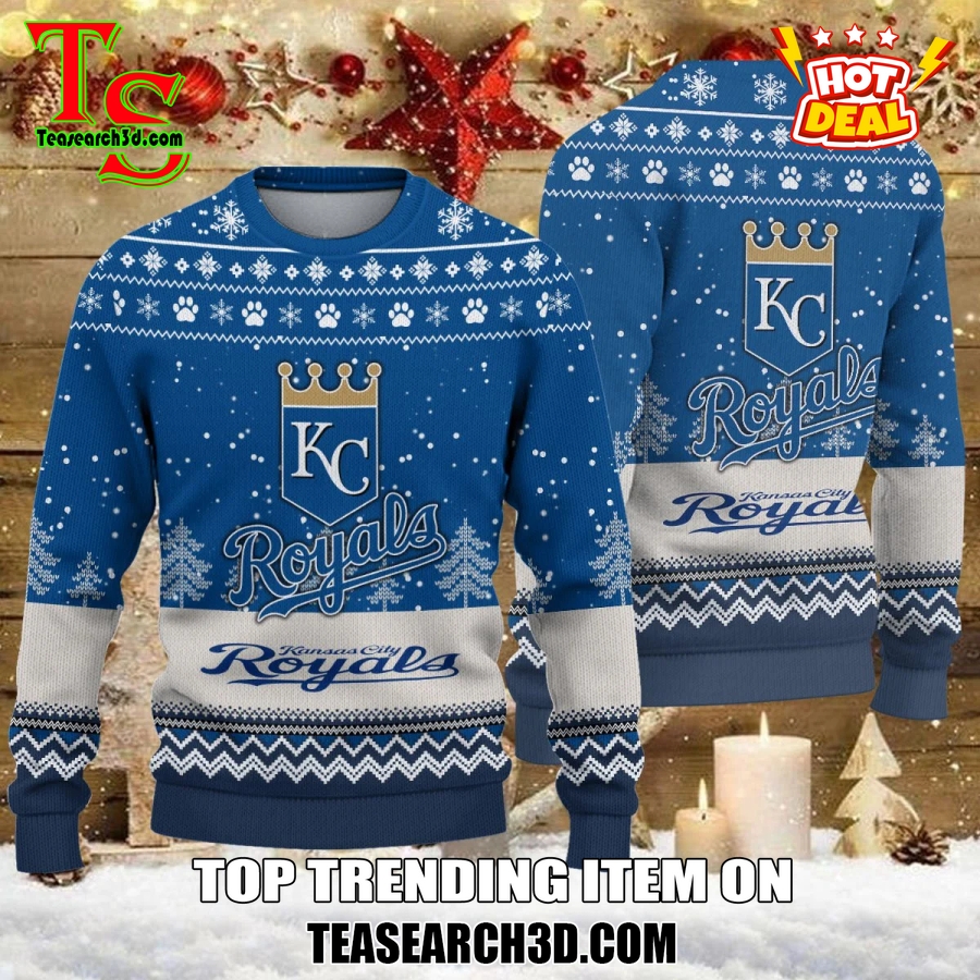 MLB Baseball Basic Ugly Christmas Sweater 13 Kansas City Royals MLB Ugly Christmas Sweater