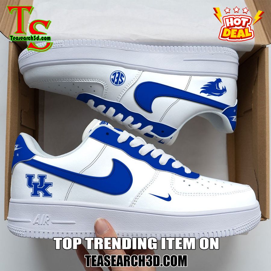 Amazing Nike Logo Air Force 1 Nike Shoes, Sport Team AF1 Shoes 17 Kentucky Wildcats Custom Nike Logo AF1 Shoes