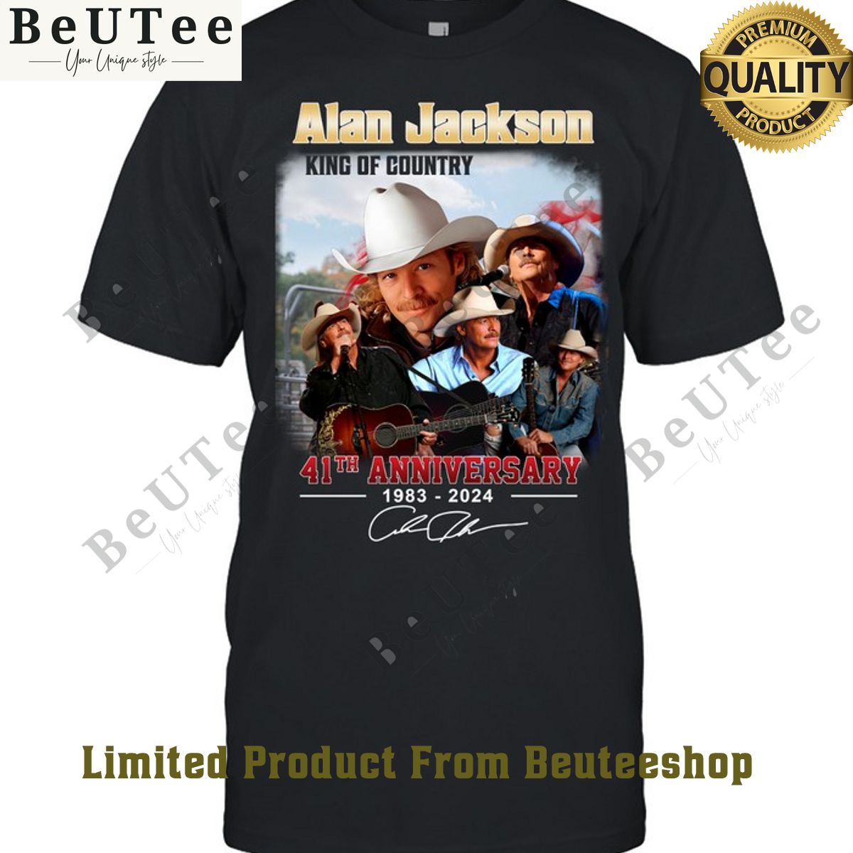 King of Country Alan Jackson 41th Anniversary 1983 2024 thank memories t shirt