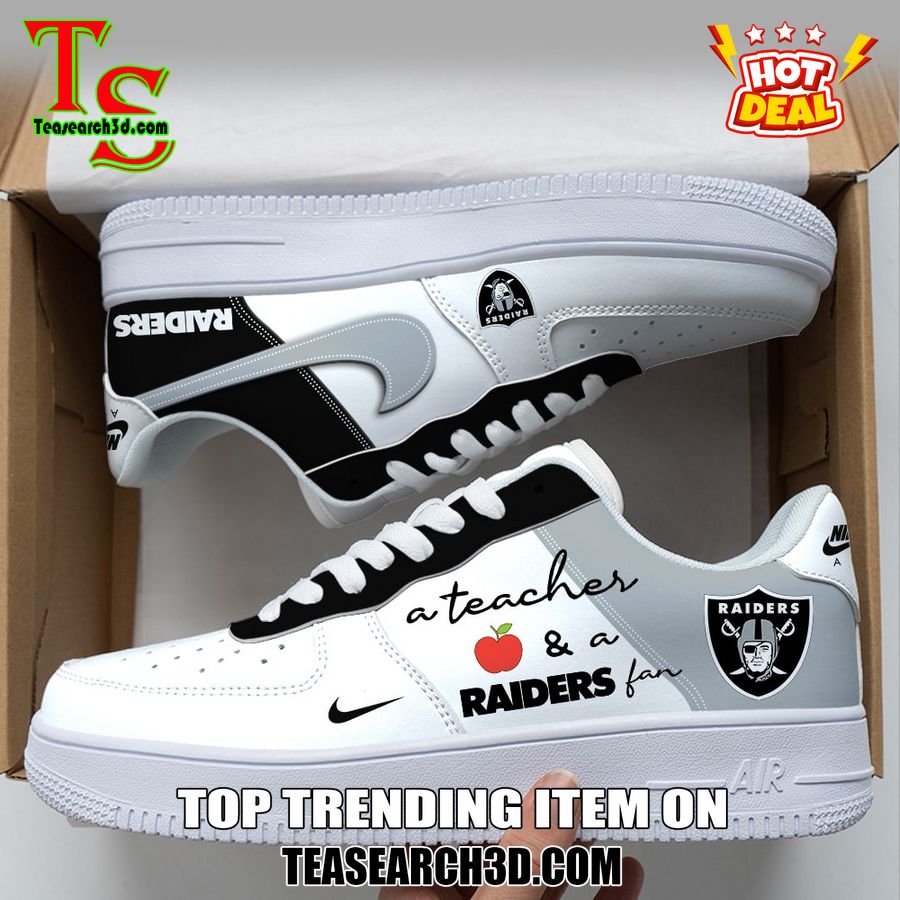 Top Hot Air Force Shoes NFL New Trending 2024 18 Las Vegas Raiders Custom Job Nike Air Force Shoes