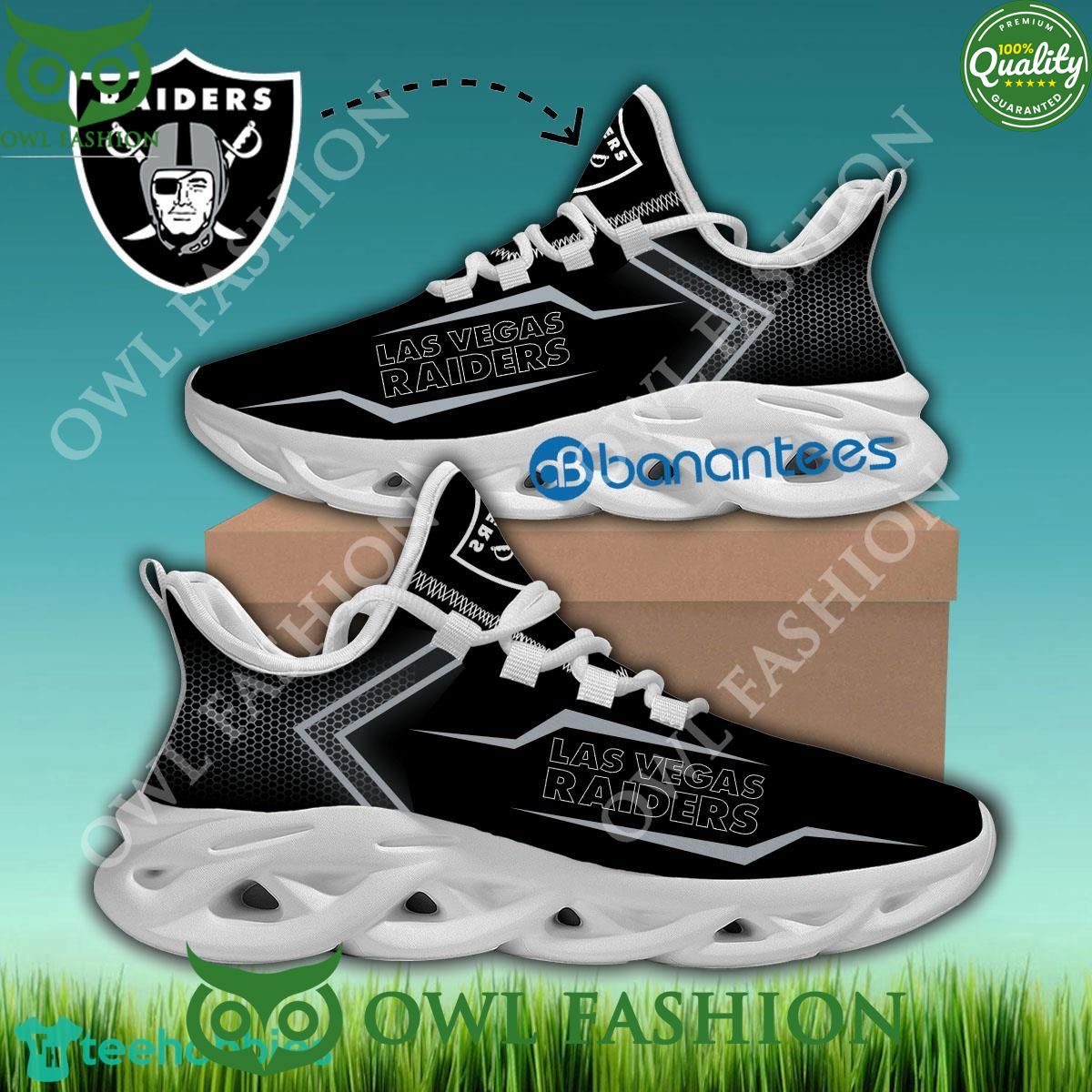 Las Vegas Raiders NFL Running Sneaker Symbolize Black Max Soul Shoes