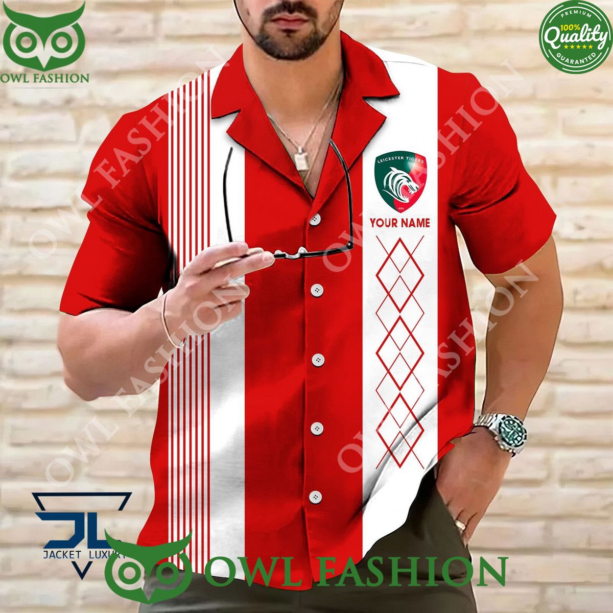 Leicester Tigers Rugby union team Custom name Hawaiian shirt