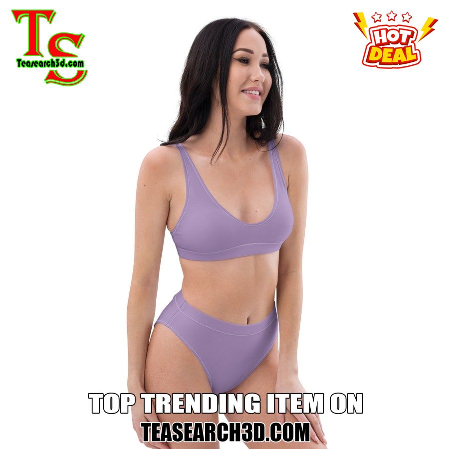 Top Hot Trending Bikini Set Best Gift For Women 17 Lilac Lavender Women High Waisted Bikini Set