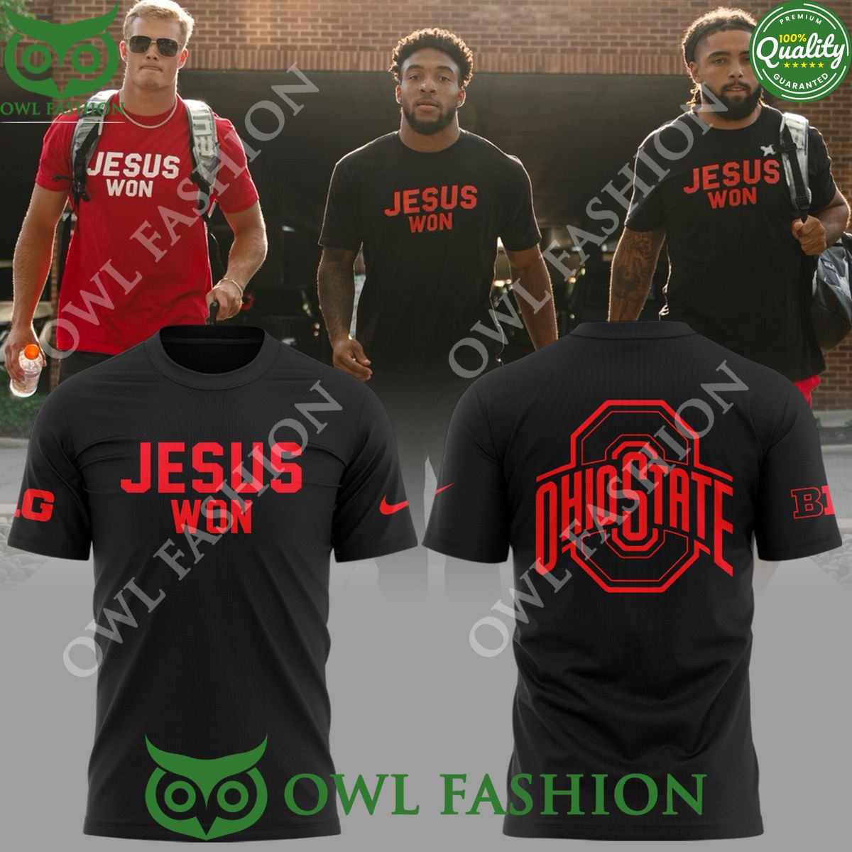 Limited Edition JESUS WON OHIO STATE Black T Shirt