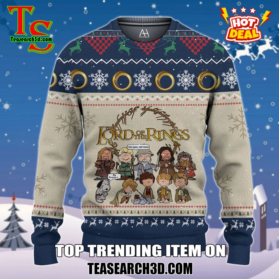 Amazing Trending Christmas Ugly Sweater With Free Shipping 11 Lord Of The Rings Snoopy And Peanuts Ugly Christmas Sweater Jumper