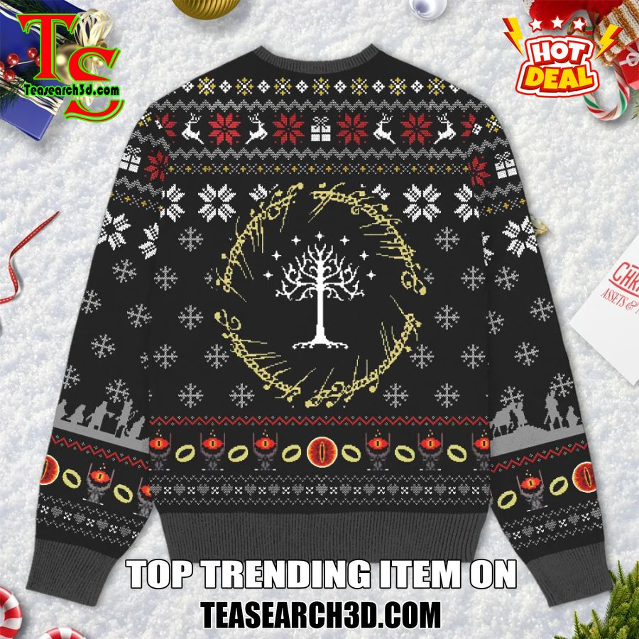 Amazing Trending Christmas Ugly Sweater With Free Shipping 13 LOTR Fantasy White Tree of Gondor Christmas Sweater Jumper
