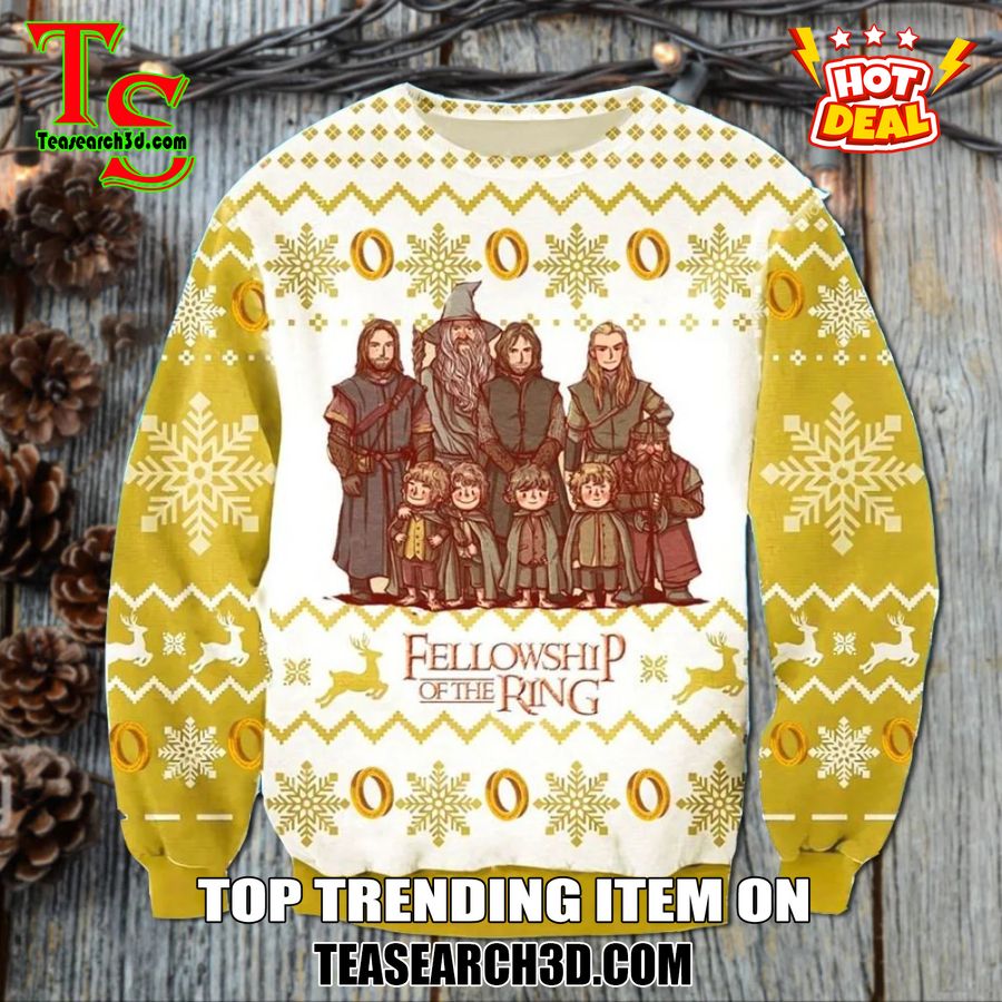 Amazing Trending Christmas Ugly Sweater With Free Shipping 14 LOTR Fellowship Of The Ring Ugly Sweater Jumper 2024