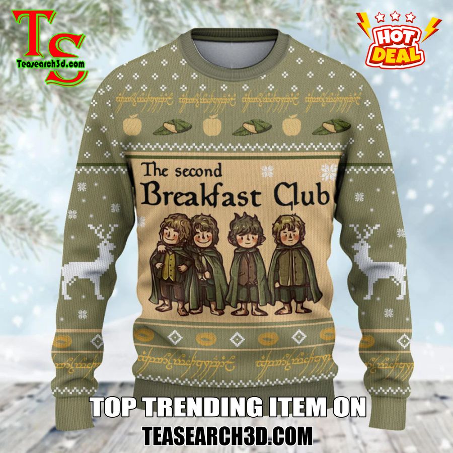 Amazing Trending Christmas Ugly Sweater With Free Shipping 17 LOTR The Second Breakfast Club Christmas Sweater Jumper