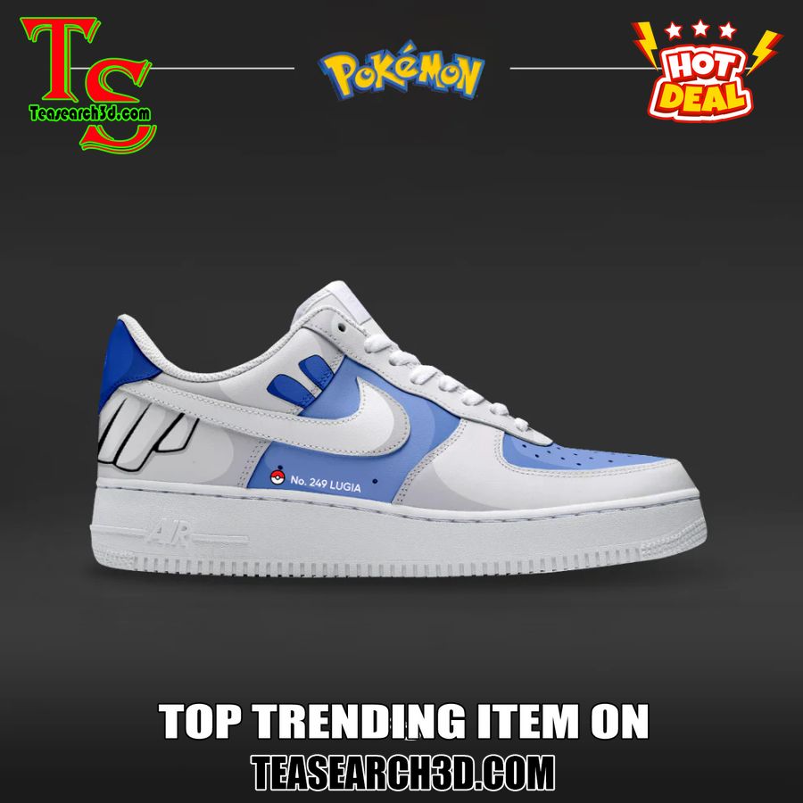 New Trending Custom Nike Logo AF1 Shoes 28 Lugia Pokemon Custom Air Force 1 Sneaker Shoes