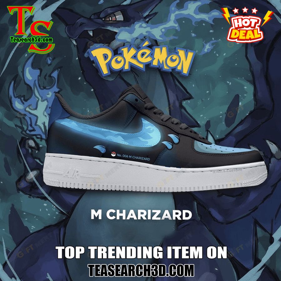 New Trending Custom Air Force 1 Shoes For Pokemon Fans 11 M Charizard Pokemon Premium Air Force 1 Sneaker