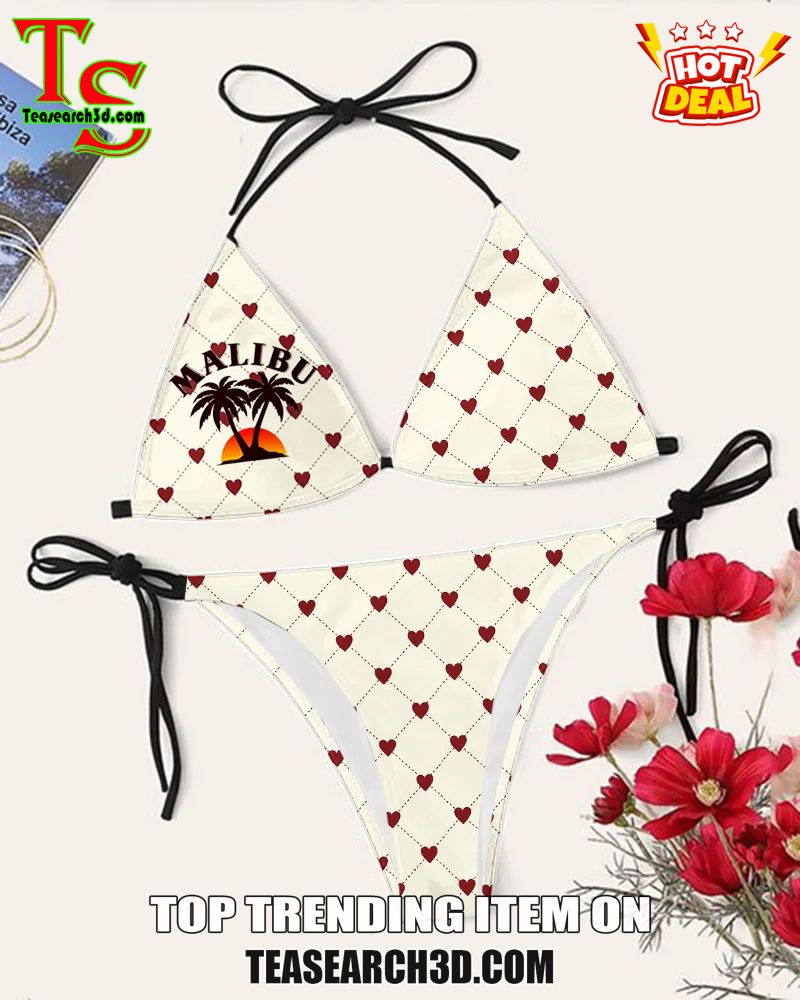 Drink Bikini Women Summer Sale 2024 22 Malibu Rum Women Triangle Bikini Set