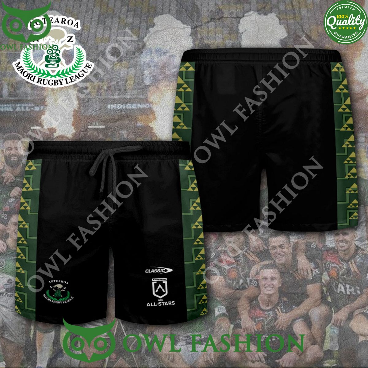 Māori All Stars Rug League Hawaii 3D Shorts