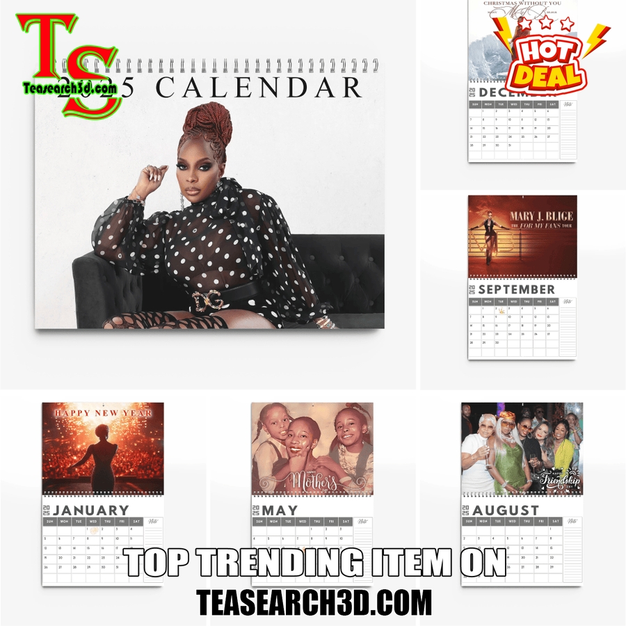 Music Wall Hanging Calendar 2025 14 Mary J. Blige 2025 Wall Hanging Calendar