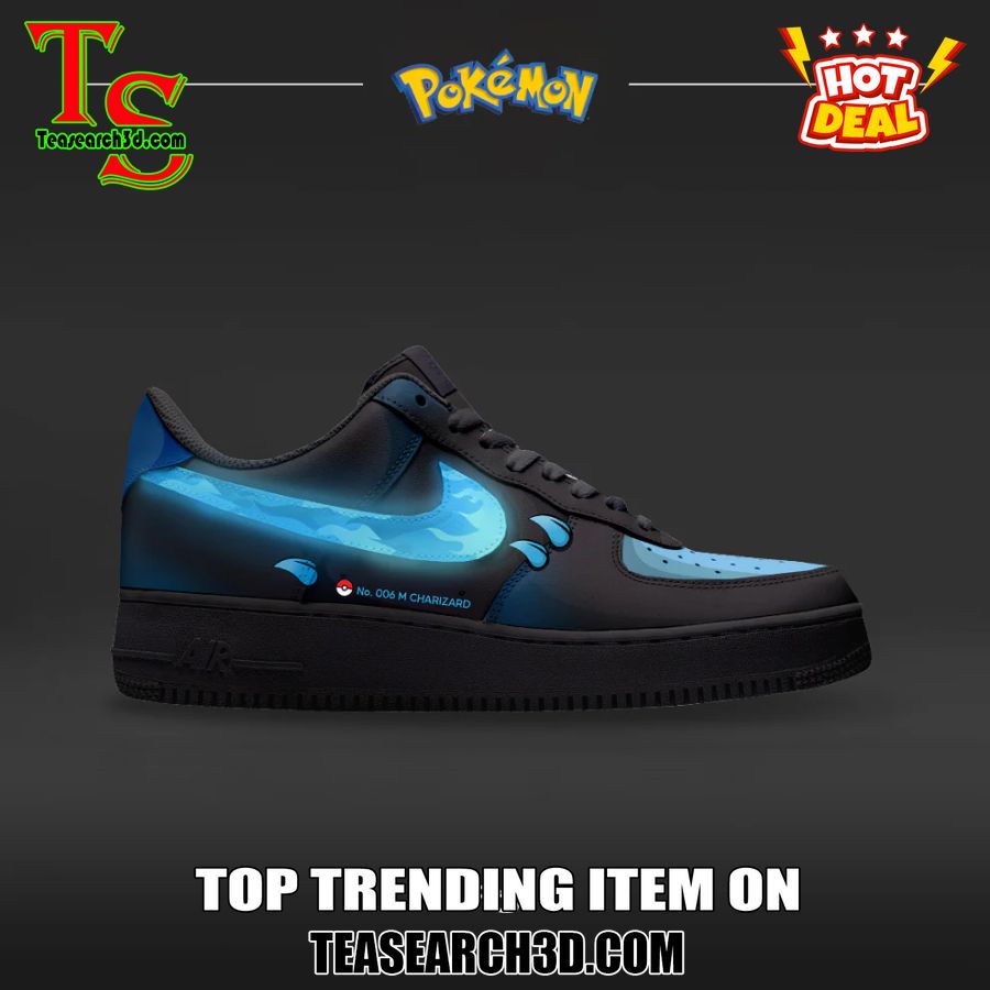 New Trending Custom Nike Logo AF1 Shoes 29 Mega Charizard Pokemon Custom Air Force 1 Sneaker Shoes