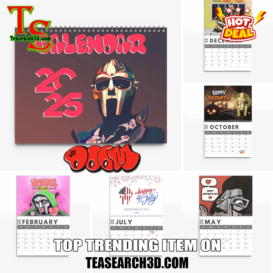 Music Wall Hanging Calendar 2025 15 MF Doom 2025 Wall Hanging Calendar