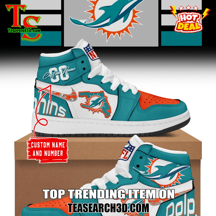 New Trending Air Jordan High Top Shoes 150125 14 Miami Dolphins Personalized Air Jordan High Top Shoes