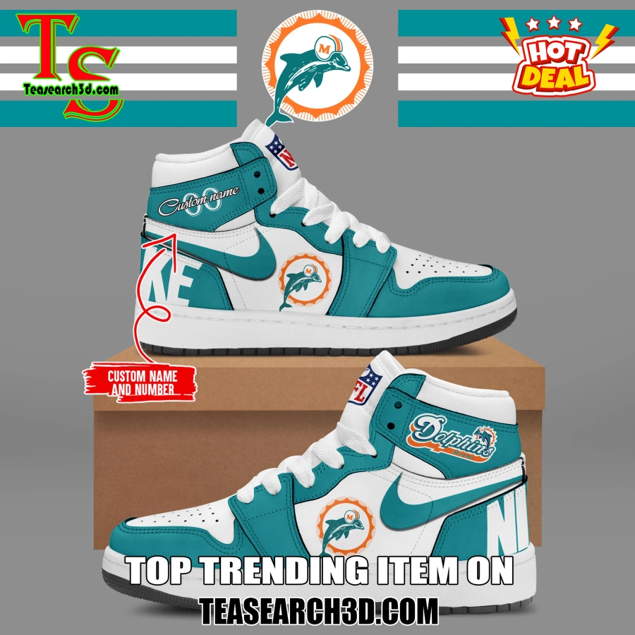 New Trending Air Jordan High Top Shoes 150125 15 Miami Dolphins Throwback Air Jordan High Top Shoes