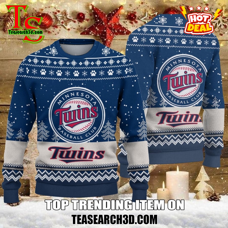 MLB Baseball Basic Ugly Christmas Sweater 18 Minnesota Twins MLB Ugly Christmas Sweater